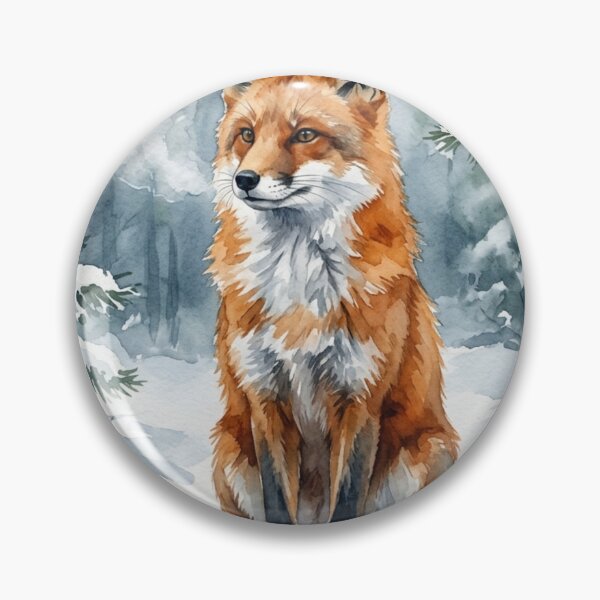 Item preview, Watercolor Red Fox in Snowy Forest Wildlife Art Design designed and sold by NeonNerd Studio.