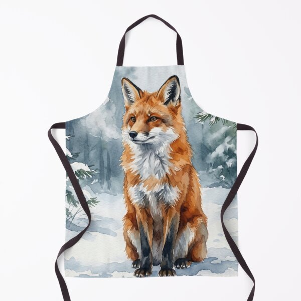 Item preview, Watercolor Red Fox in Snowy Forest Wildlife Art Design designed and sold by NeonNerd Studio.