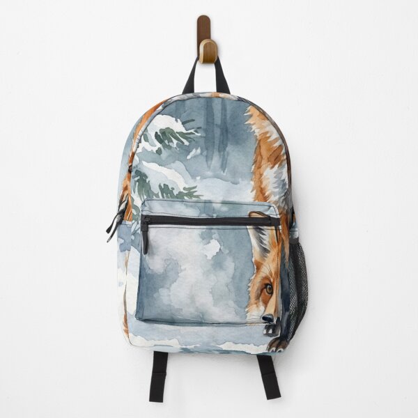 Item preview, Watercolor Red Fox in Snowy Forest Wildlife Art Design designed and sold by NeonNerd Studio.
