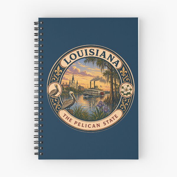 Item preview, Louisiana Landscape Illustration Travel Art Badge designed and sold by KrisSidDesigns.