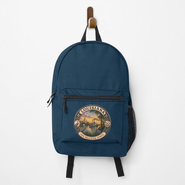 Item preview, Louisiana Landscape Illustration Travel Art Badge designed and sold by KrisSidDesigns.