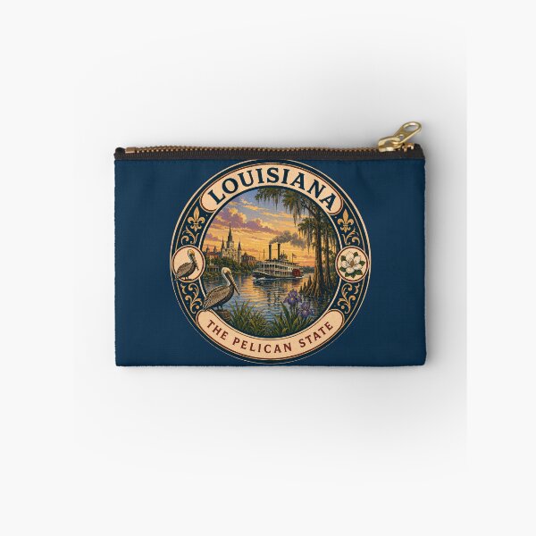 Item preview, Louisiana Landscape Illustration Travel Art Badge designed and sold by KrisSidDesigns.