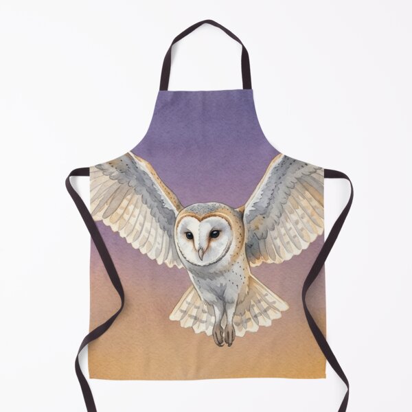 Item preview, Watercolor Barn Owl in Flight Dusk Wildlife Art Design designed and sold by NeonNerd Studio.
