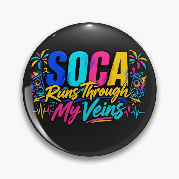 Item preview, Soca Runs Through My Veins Colorful Caribbean Soca Shirt designed and sold by GiftLore Studio.