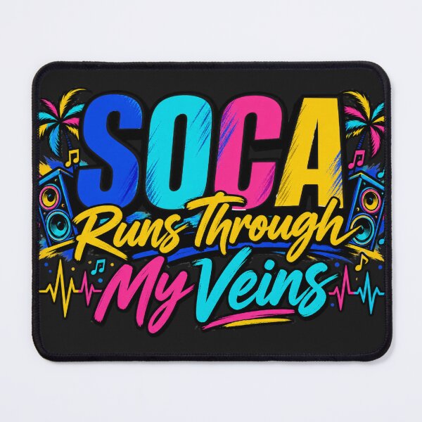 Item preview, Soca Runs Through My Veins Colorful Caribbean Soca Shirt designed and sold by GiftLore Studio.