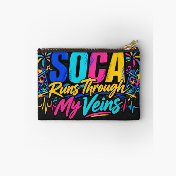Item preview, Soca Runs Through My Veins Colorful Caribbean Soca Shirt designed and sold by GiftLore Studio.