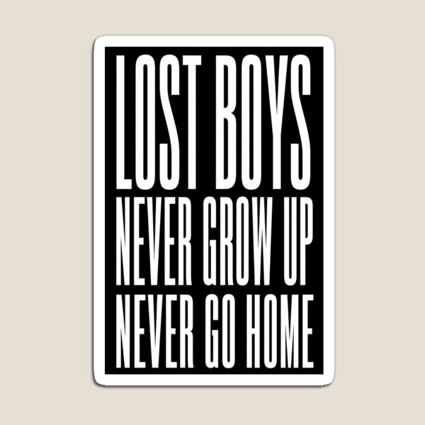 Item preview, Lost Boys Never Grow Up Never Go Home - Phoebe Bridgers inspired typography design (by Daily Ghost Graphics) designed and sold by DailyGhost.
