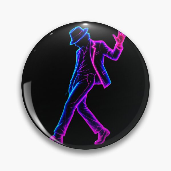Item preview, Neon Dance Icon in Electric Blue and Magenta designed and sold by ExploreAura Studio.