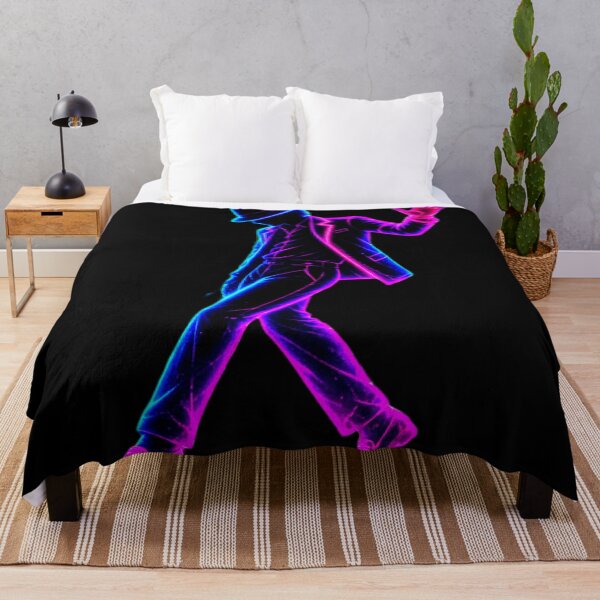 Item preview, Neon Dance Icon in Electric Blue and Magenta designed and sold by ExploreAura Studio.
