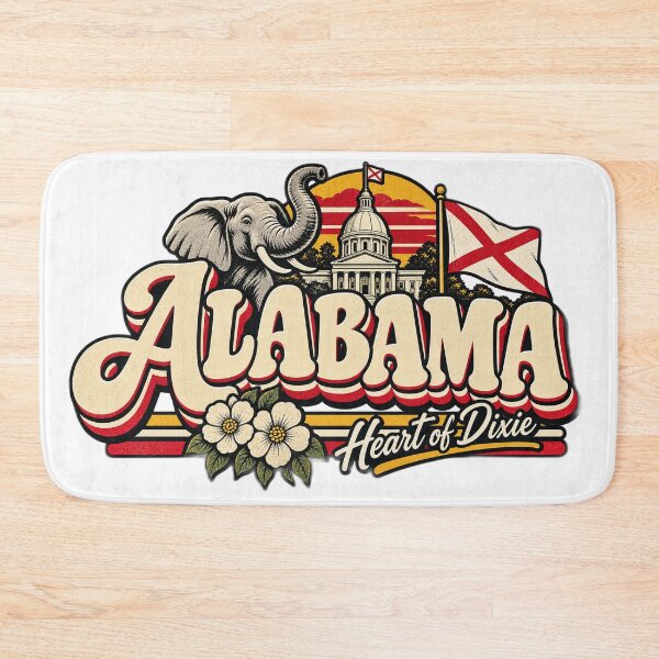 Item preview, Alabama Heart of Dixie Vintage State Pride Retro Graphic Tee designed and sold by TM DESIGNS AND MORE.