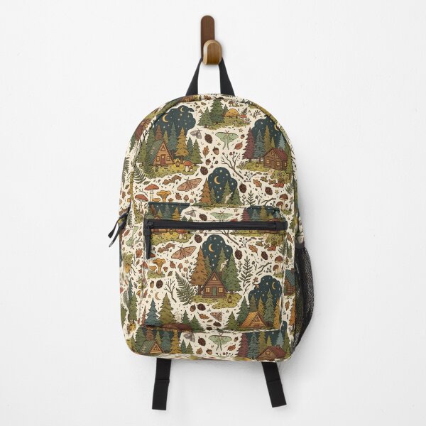 Item preview, Cozy Cabin Forest Pattern | Cottagecore Woodland Print designed and sold by Her-XP.