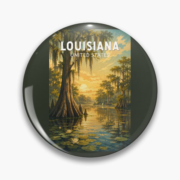 Item preview, Louisiana Illustration Travel Art Vintage designed and sold by KrisSidDesigns.