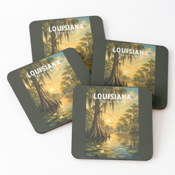 Item preview, Louisiana Illustration Travel Art Vintage designed and sold by KrisSidDesigns.