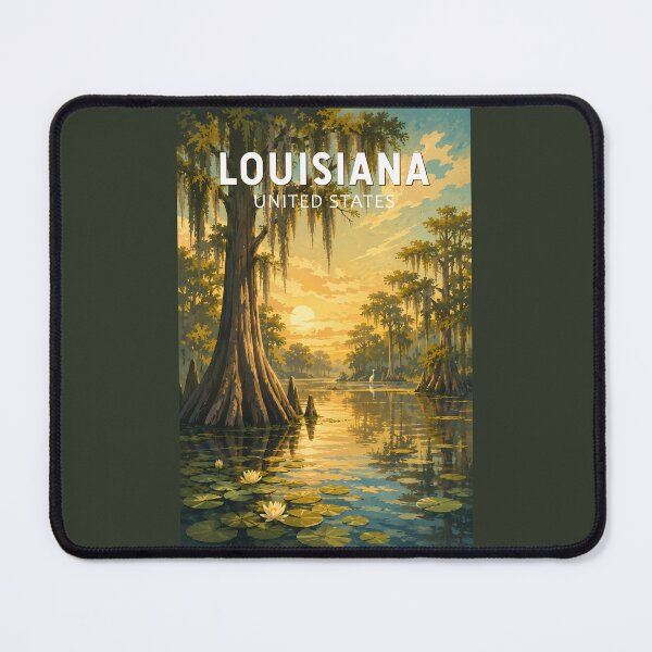 Item preview, Louisiana Illustration Travel Art Vintage designed and sold by KrisSidDesigns.