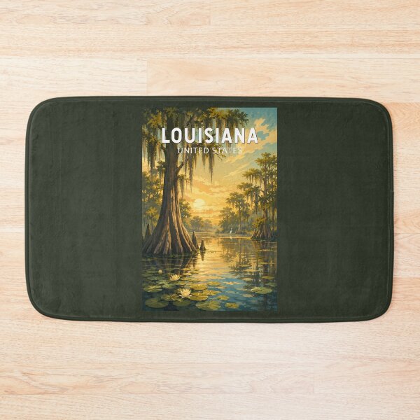 Item preview, Louisiana Illustration Travel Art Vintage designed and sold by KrisSidDesigns.