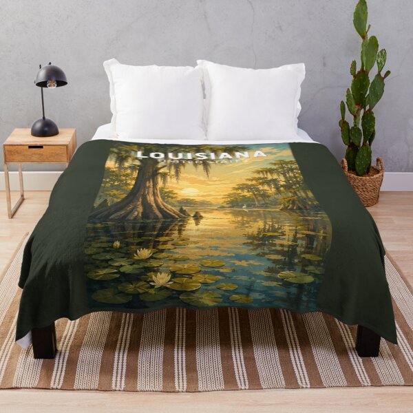 Item preview, Louisiana Illustration Travel Art Vintage designed and sold by KrisSidDesigns.