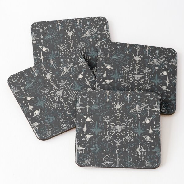 Item preview, Cosmic Sacred Geometry Dark Celestial Astrology Pattern designed and sold by ART ATTACK ZONE.