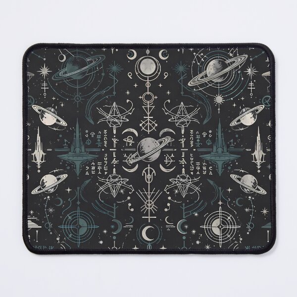 Item preview, Cosmic Sacred Geometry Dark Celestial Astrology Pattern designed and sold by ART ATTACK ZONE.