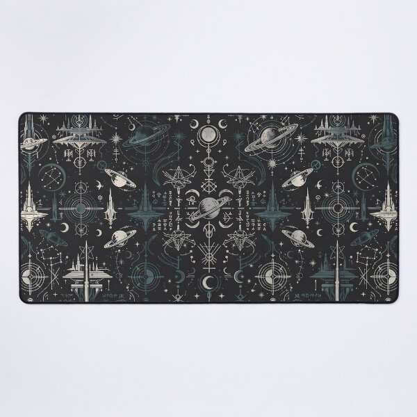 Item preview, Cosmic Sacred Geometry Dark Celestial Astrology Pattern designed and sold by ART ATTACK ZONE.
