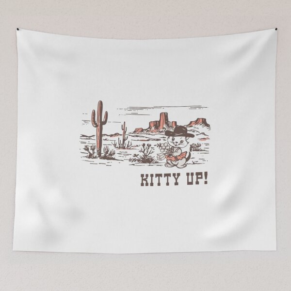 Item preview, Kitty Up Cowgirl Cat Retro Western Cat  designed and sold by Gbriel3.