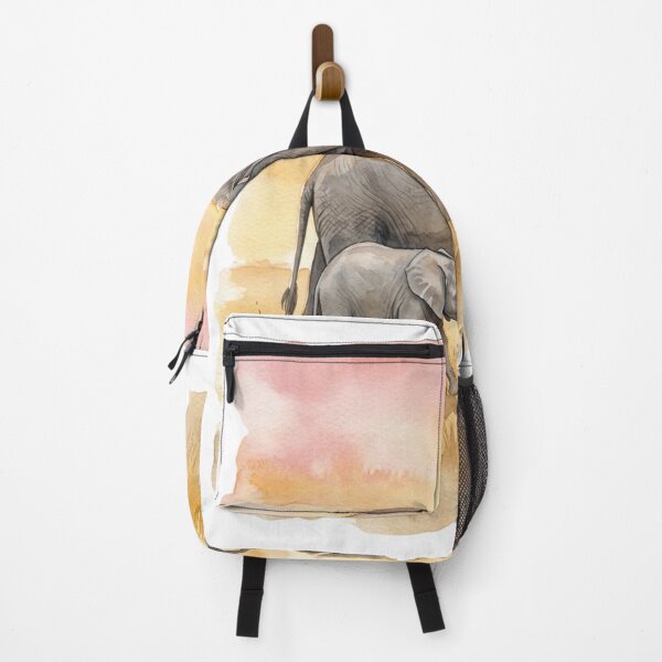 Item preview, Watercolor Mother Baby Elephant Savanna Wildlife Design designed and sold by NeonNerd Studio.