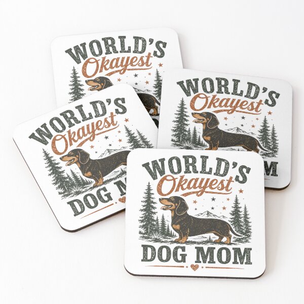 Item preview, Worlds Okayest Dog Mom Dachshund Vintage designed and sold by BobbyTee Merch.