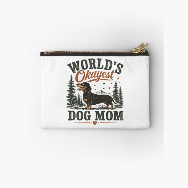 Item preview, Worlds Okayest Dog Mom Dachshund Vintage designed and sold by BobbyTee Merch.