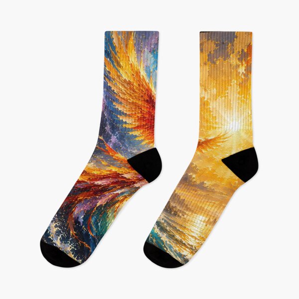 Item preview, Phoenix Flying Over Ocean Waves | Mythical Firebird Fantasy Art designed and sold by ManJiangHong.