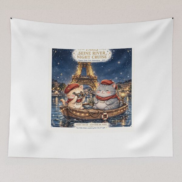 Item preview, Red Berets: Freda and Junior - Seine River Night Cruise Kawaii Adventure designed and sold by MAISON SYLVIE.