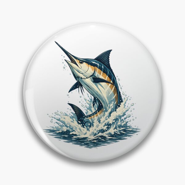 Item preview, Marlin breaking the ocean surface designed and sold by Daily Quirk.