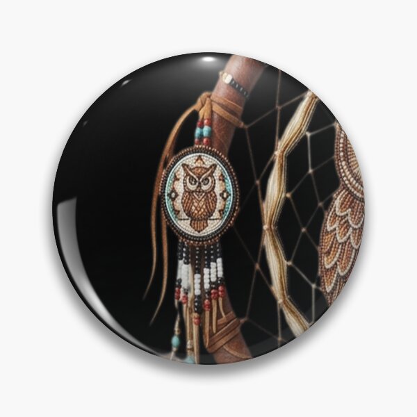 Item preview, Red-Tail Hawk Dreamcatcher Mandala designed and sold by DeBrainstore.