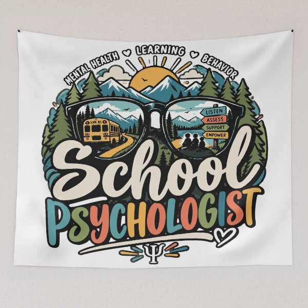Item preview, School Psychologist | Mental Health Learning Behavior Retro Design designed and sold by Sunday.Supply.