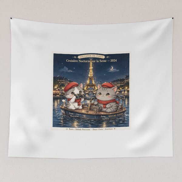 Item preview, Red Berets: Freda and Junior - Seine River Night Cruise Paris Adventure designed and sold by MAISON SYLVIE.