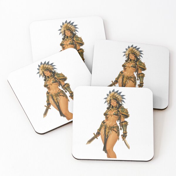 Item preview, Mesoamerican Warrior Pin-Up | Vintage Fantasy designed and sold by Cosplayvintage.