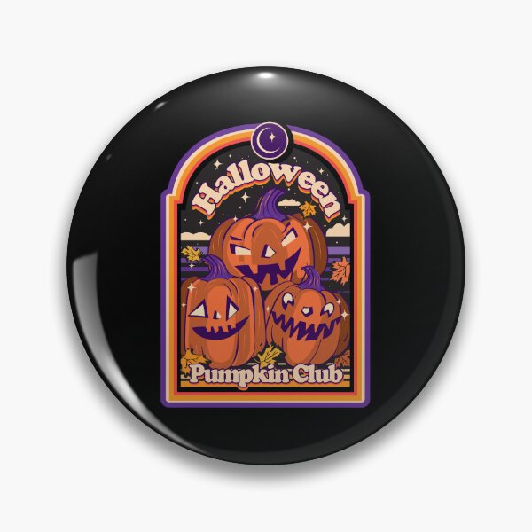 Item preview, Retro Halloween Pumpkin Club design with scary jack o' lantern pumpkins designed and sold by Jdawnink.