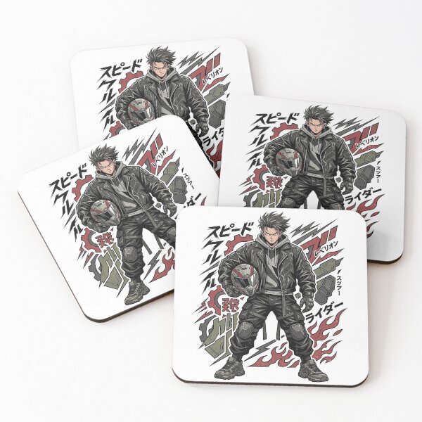 Item preview, Anime Motorcycle Rider Streetwear – Japanese Biker Flame Graphic designed and sold by cannsuh.