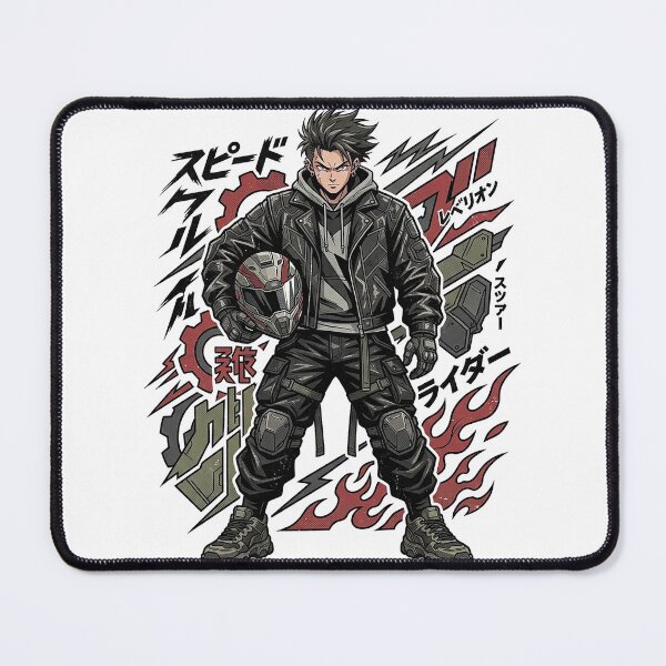 Item preview, Anime Motorcycle Rider Streetwear – Japanese Biker Flame Graphic designed and sold by cannsuh.