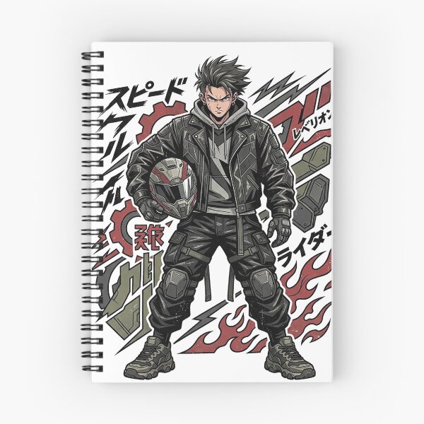 Item preview, Anime Motorcycle Rider Streetwear – Japanese Biker Flame Graphic designed and sold by cannsuh.
