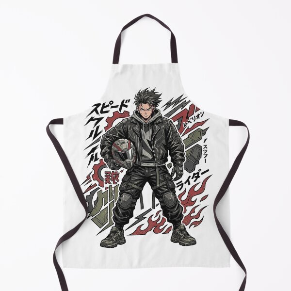 Item preview, Anime Motorcycle Rider Streetwear – Japanese Biker Flame Graphic designed and sold by cannsuh.