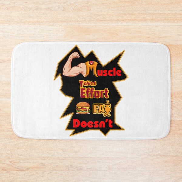 Item preview, Muscle Takes Effort, Fat Doesn't - Funny Fitness Quote designed and sold by T2T-ees.