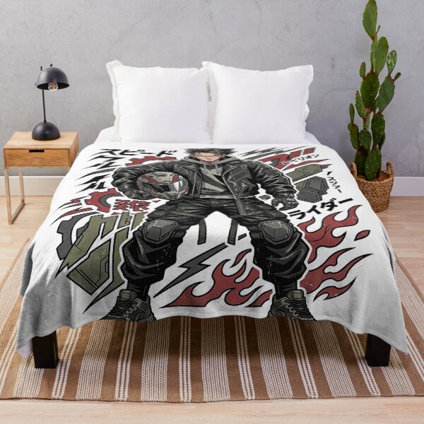 Item preview, Anime Motorcycle Rider Streetwear – Japanese Biker Flame Graphic designed and sold by cannsuh.