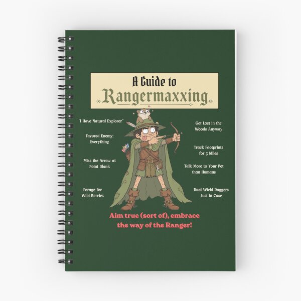 Item preview, A Guide to Rangermaxxing (Dark Edition) - DND RPG Meme designed and sold by Dice_Goblin_Studio.