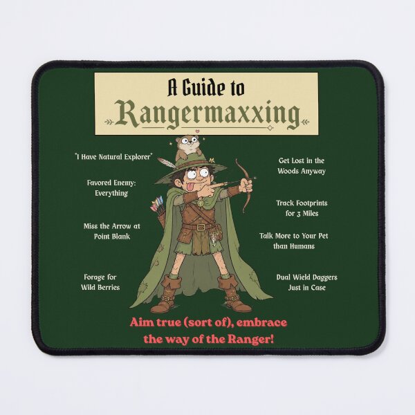 Item preview, A Guide to Rangermaxxing (Dark Edition) - DND RPG Meme designed and sold by Dice_Goblin_Studio.