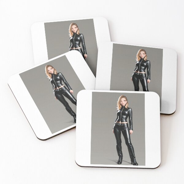 Item preview, Fashion - Female silhouette in leather, Sophisticated manga aesthetic designed and sold by AnimeShin.