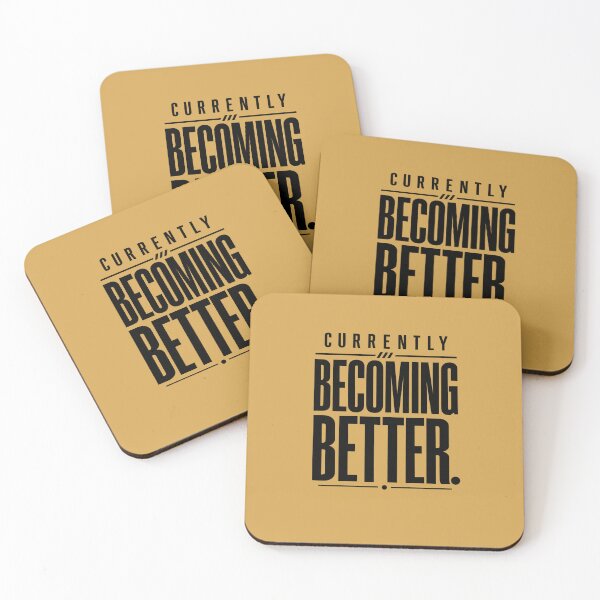 Item preview, Currently Becoming Better – Motivational Minimalist Typography T-Shirt designed and sold by PrintoraDesign.