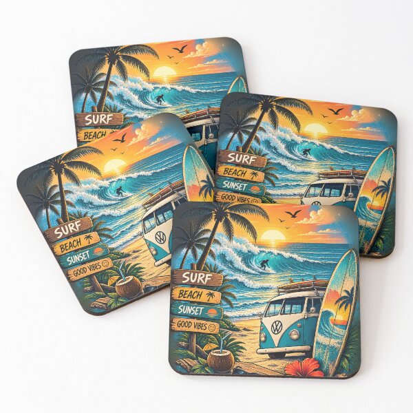 Item preview, Surfing, Beach & Sunset – Summer Vibes designed and sold by wondershow.
