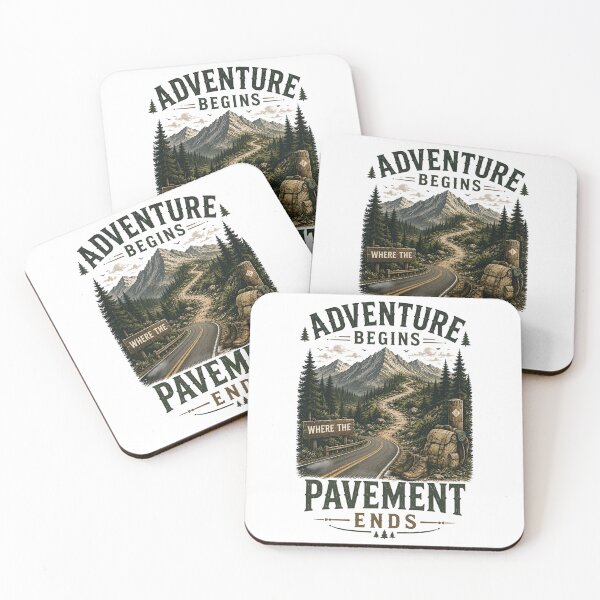 Item preview, Adventure Begins Where the Pavement Ends designed and sold by Side Quest Co..