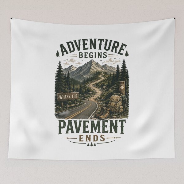 Item preview, Adventure Begins Where the Pavement Ends designed and sold by Side Quest Co..