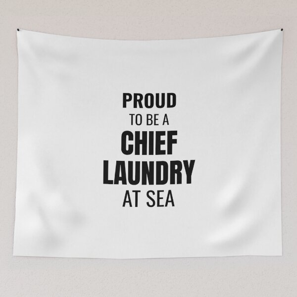 Item preview, Proud to be a Chief Laundry at Sea (Black) designed and sold by ShipCrewNation.