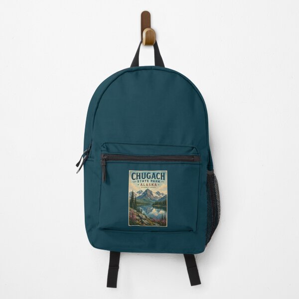 Item preview, Chugach State Park Alaska Illustration Travel Art Vintage designed and sold by KrisSidDesigns.